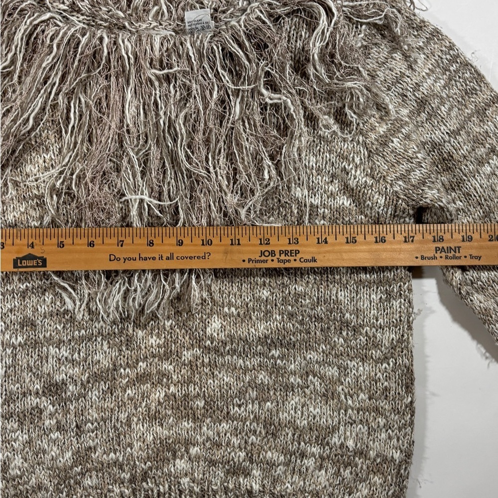 VTG    Oatmeal Sweater Size S Boho Bohemian Lagenlook Neurtal - Picture 3 of 7
